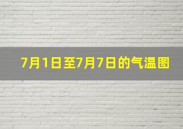 7月1日至7月7日的气温图