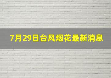 7月29日台风烟花最新消息