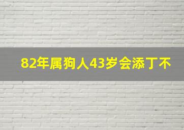 82年属狗人43岁会添丁不