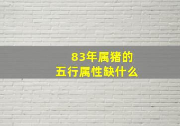 83年属猪的五行属性缺什么