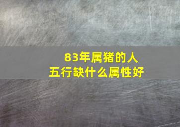 83年属猪的人五行缺什么属性好