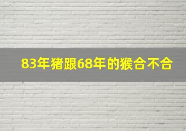 83年猪跟68年的猴合不合