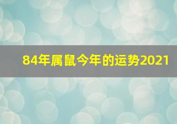 84年属鼠今年的运势2021