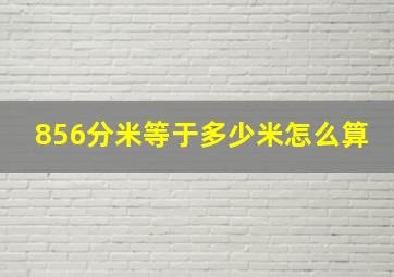 856分米等于多少米怎么算