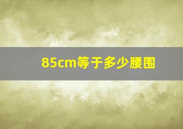 85cm等于多少腰围