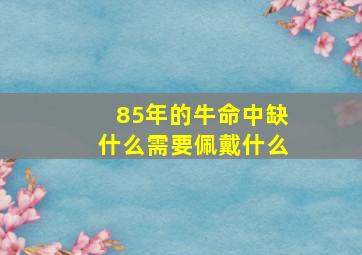 85年的牛命中缺什么需要佩戴什么