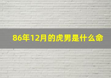 86年12月的虎男是什么命