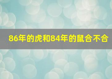 86年的虎和84年的鼠合不合