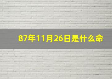 87年11月26日是什么命