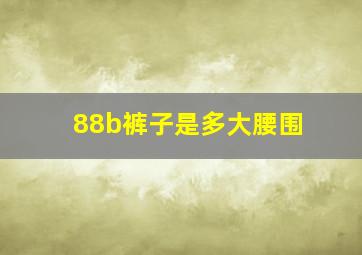 88b裤子是多大腰围