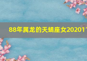 88年属龙的天蝎座女202011