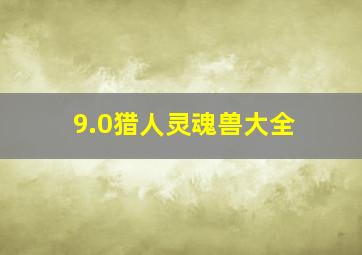 9.0猎人灵魂兽大全