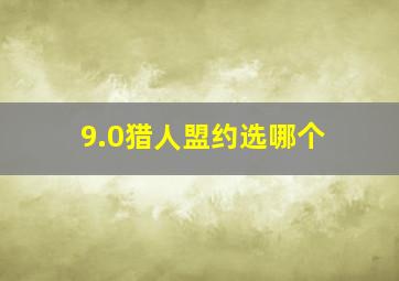 9.0猎人盟约选哪个