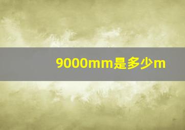 9000mm是多少m