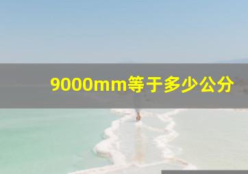 9000mm等于多少公分