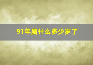 91年属什么多少岁了