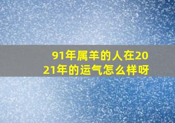 91年属羊的人在2021年的运气怎么样呀