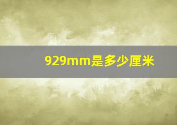 929mm是多少厘米