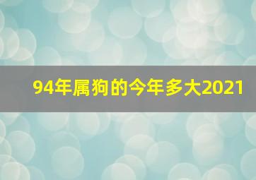 94年属狗的今年多大2021