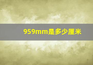 959mm是多少厘米