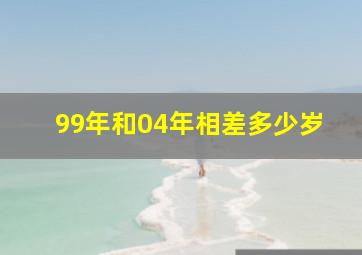 99年和04年相差多少岁