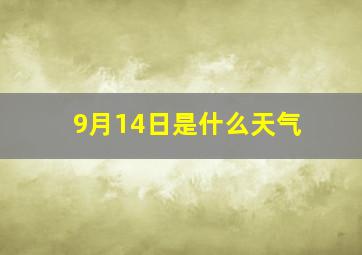 9月14日是什么天气