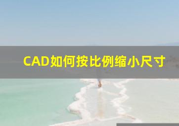 CAD如何按比例缩小尺寸