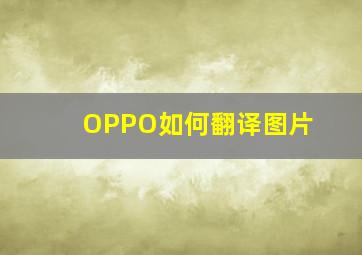 OPPO如何翻译图片