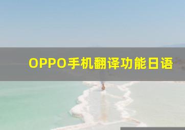 OPPO手机翻译功能日语