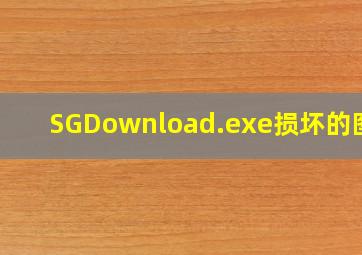 SGDownload.exe损坏的图像