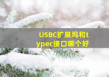 USBC扩展坞和typec接口哪个好