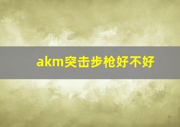 akm突击步枪好不好