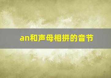 an和声母相拼的音节