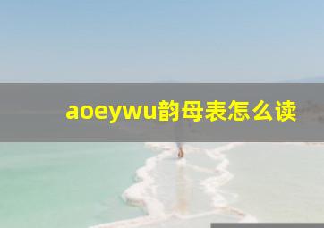 aoeywu韵母表怎么读