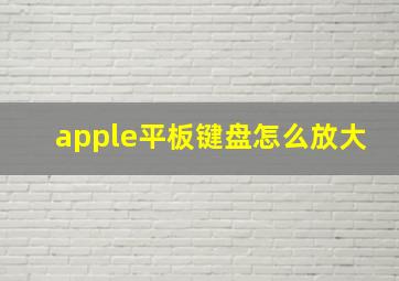 apple平板键盘怎么放大