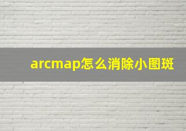 arcmap怎么消除小图斑