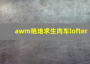 awm绝地求生肉车lofter