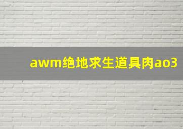 awm绝地求生道具肉ao3