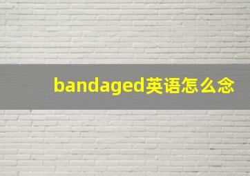 bandaged英语怎么念