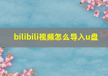 bilibili视频怎么导入u盘