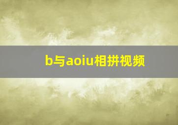 b与aoiu相拼视频