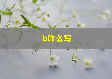 b咋么写