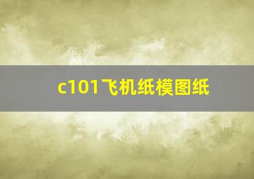 c101飞机纸模图纸