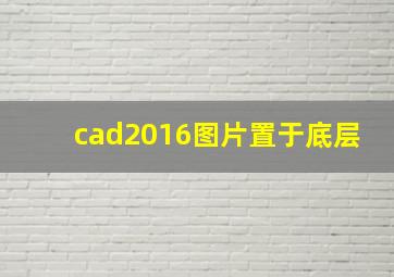 cad2016图片置于底层