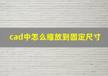 cad中怎么缩放到固定尺寸