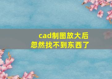 cad制图放大后忽然找不到东西了