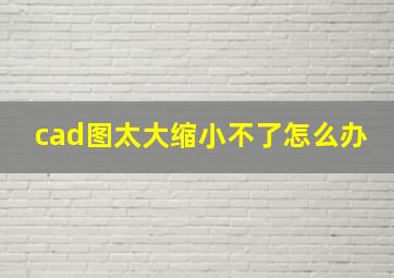 cad图太大缩小不了怎么办