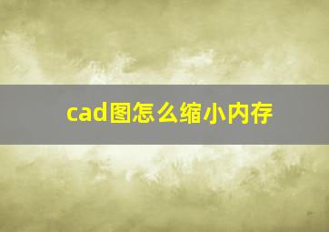 cad图怎么缩小内存