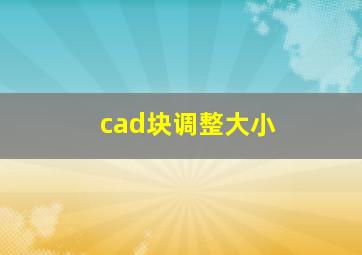 cad块调整大小