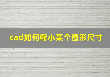 cad如何缩小某个图形尺寸